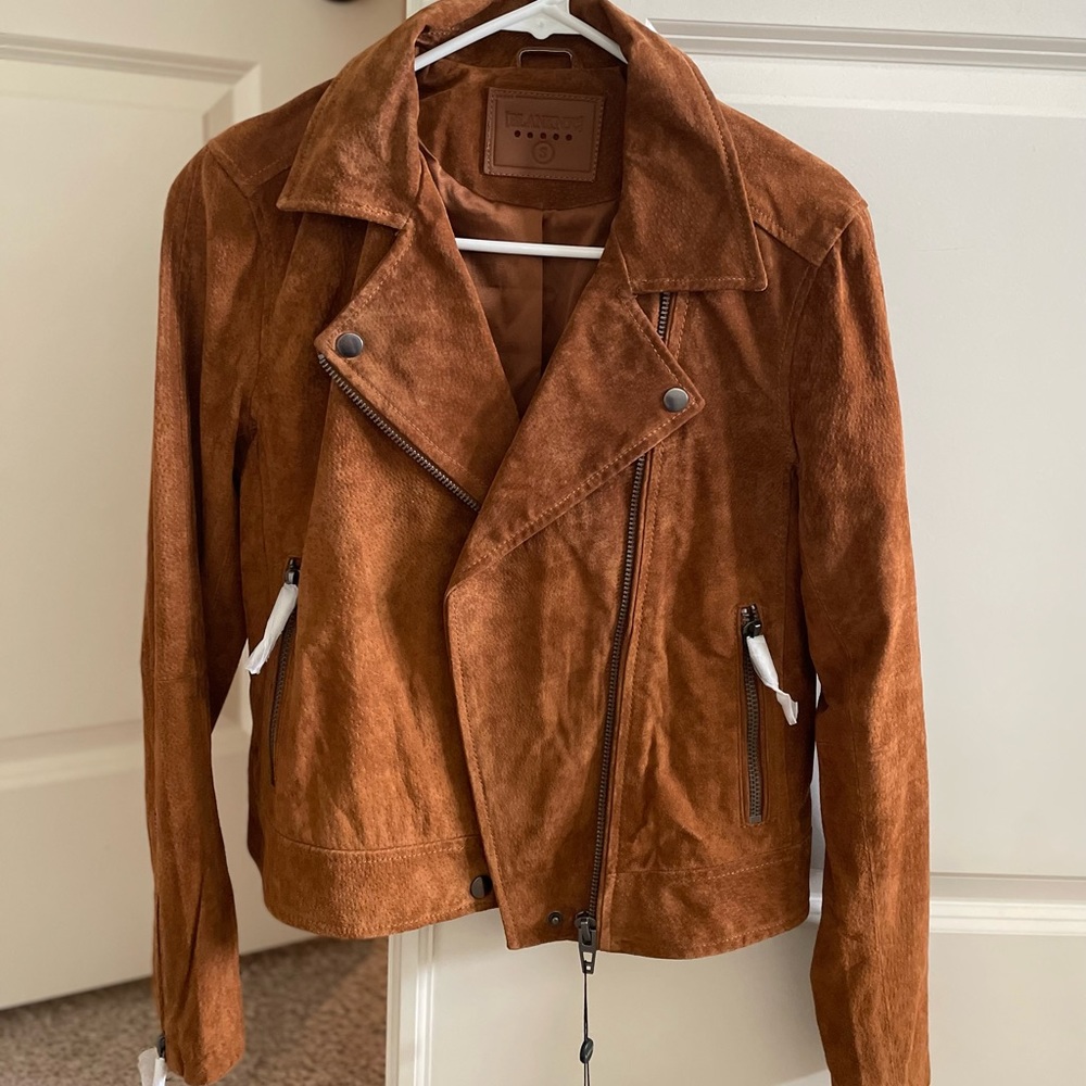 Brown leather jacket